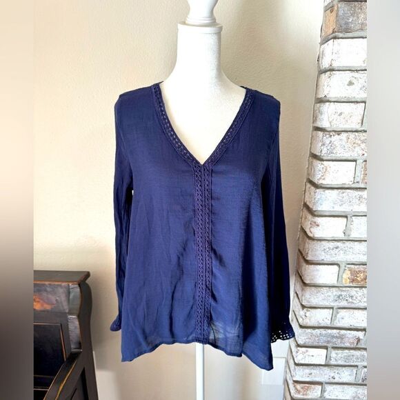Navy boho top - Picture 1 of 5